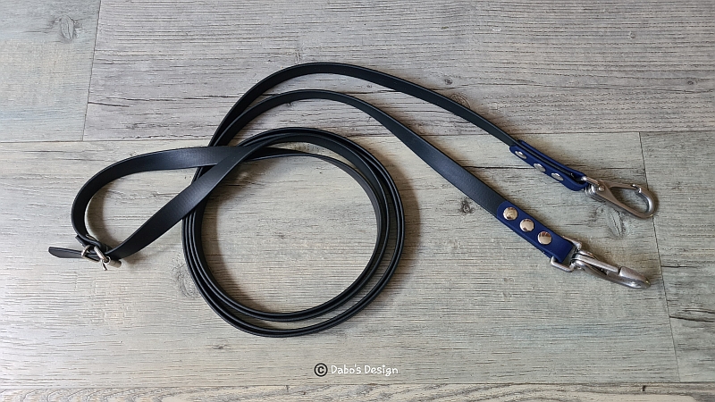 KOOPJE - BioThane GRIPPY teugel met navy blauw